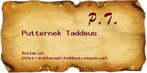 Putternek Taddeus névjegykártya